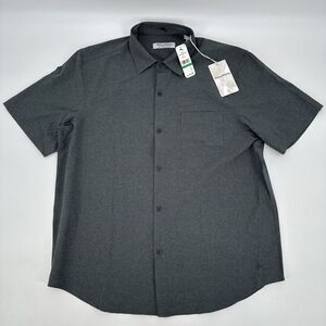 NWT Tommy Bahama Coast Heathred 023-Black Button Down Shirt Men's L $118